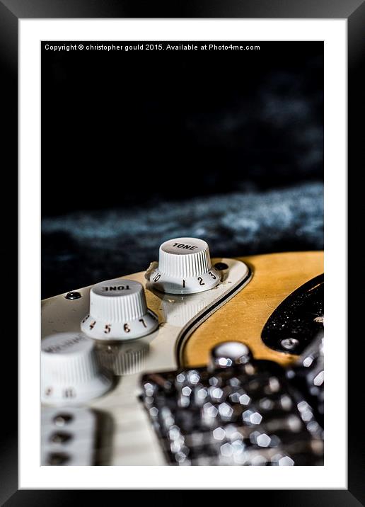  Guitar controll knobs Framed Mounted Print by christopher gould