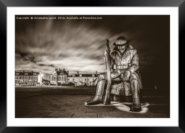 Tommy In Seaham Framed Mounted Print by christopher gould