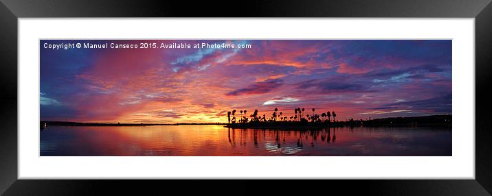  Sunset On The Bay Framed Mounted Print by Manuel Canseco