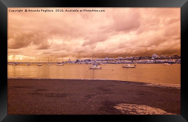 The River Crouch in Infrared Framed Print by Amanda Peglitsis