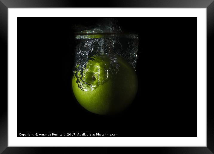 apple  Framed Mounted Print by Amanda Peglitsis