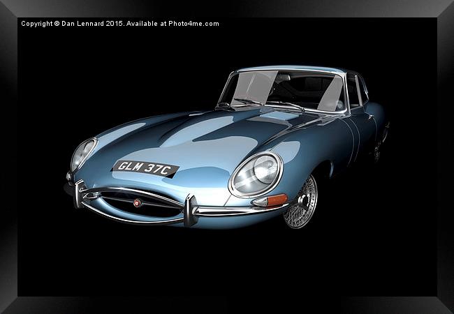 Bluebird E-Type  Framed Print by Dan Lennard