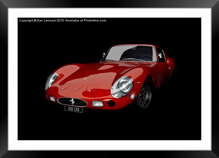 Ferrari 250GTO Framed Mounted Print by Dan Lennard