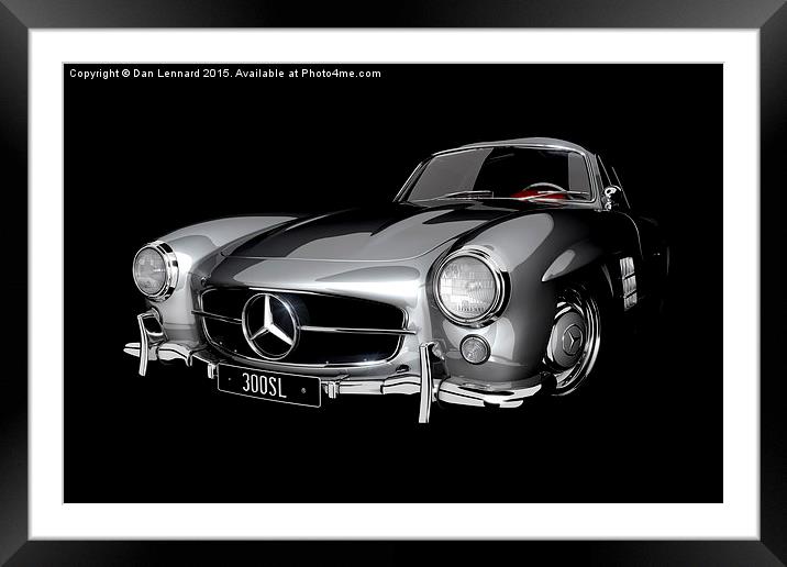  Mercedes-Benz 300SL Framed Mounted Print by Dan Lennard
