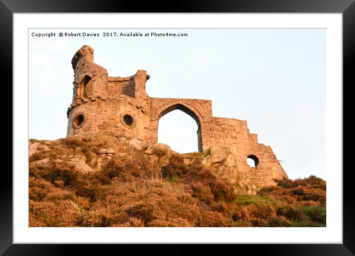 Mow Cop Castle Staffordshire Framed Mounted Print by Robert Davies