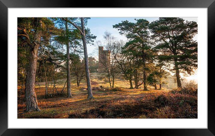 Leith Hill Tower at Dawn Framed Mounted Print by Colin Evans