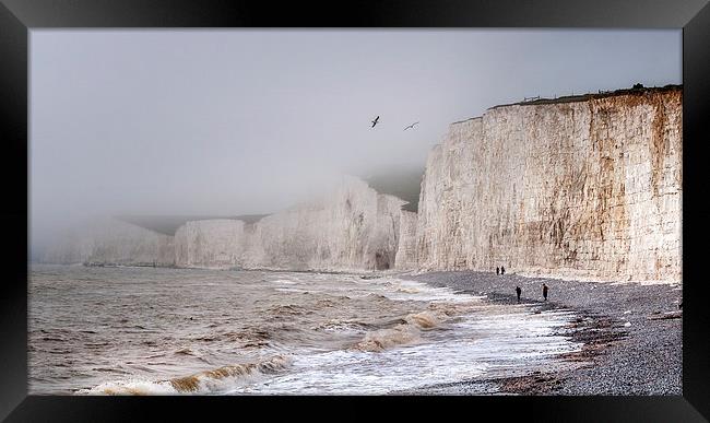  Mist Over the White Cliffs Framed Print by Colin Evans
