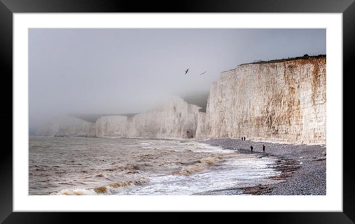  Mist Over the White Cliffs Framed Mounted Print by Colin Evans