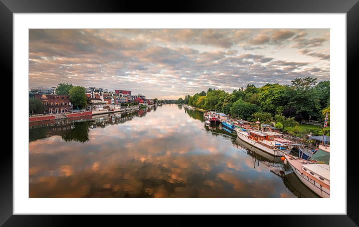 View of the River Thames at Kingston Unon Thames Framed Mounted Print by Colin Evans