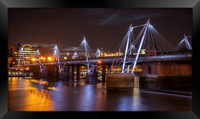 Hungerford Bridge and Golden Jubilee Bridges Framed Print by Colin Evans