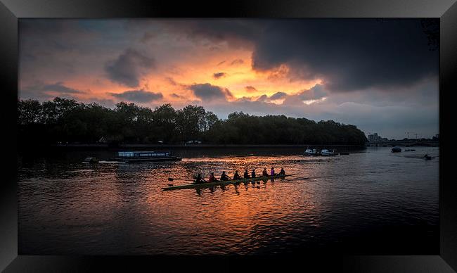  Sunrise over the River Thames in Putney Framed Print by Colin Evans