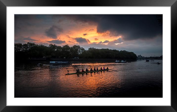  Sunrise over the River Thames in Putney Framed Mounted Print by Colin Evans