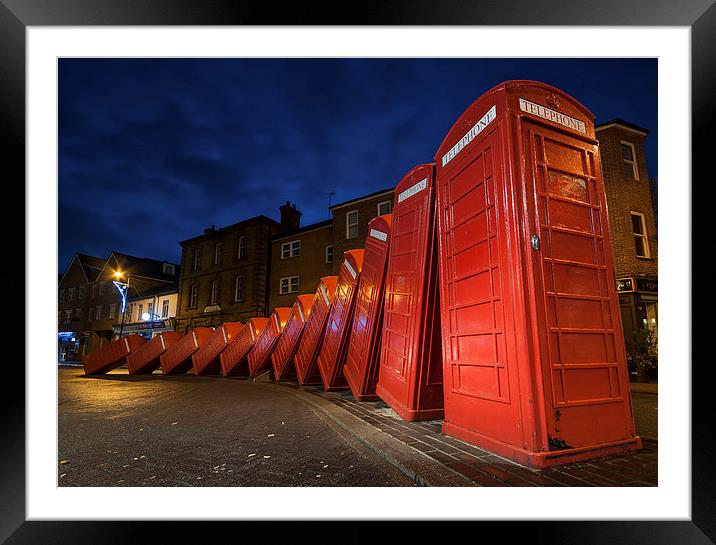  Phonebox Sculpture by David Mach in Lingston Upon Framed Mounted Print by Colin Evans