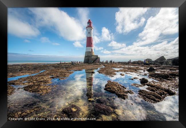 Beachy Head Lighthouse Framed Print by Colin Evans