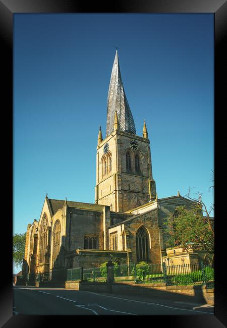 The Crooked Spire in Chesterfield  Framed Print by Michael South Photography
