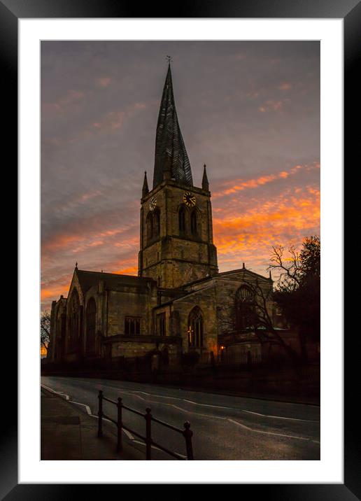 The Crooked Spire at Sunset  Framed Mounted Print by Michael South Photography