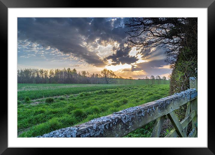 Sunrise on the farm Framed Mounted Print by Gary Schulze