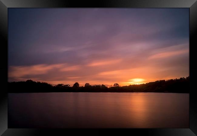 Lake sunset Framed Print by Gary Schulze