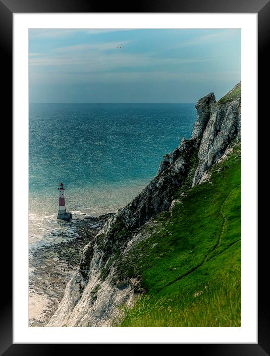 Beachyhead lighthouse Framed Mounted Print by Gary Schulze