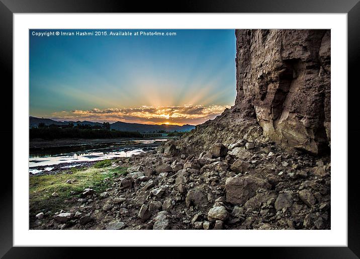  Sunrise at Bhimber a city in Kashmir, paradise on Framed Mounted Print by Imran Hashmi