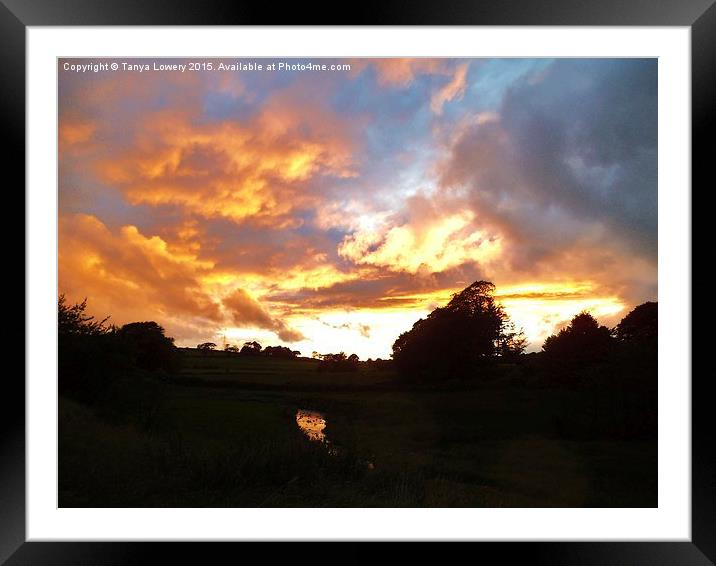  stormy sunset Framed Mounted Print by Tanya Lowery
