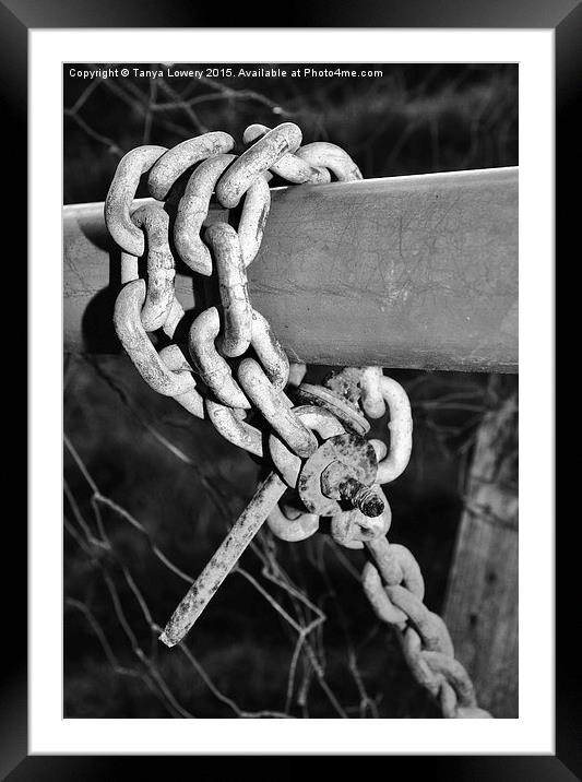 The chain Framed Mounted Print by Tanya Lowery