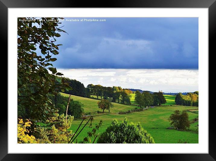 dark clouds over Dumfriesshire countryside Framed Mounted Print by Tanya Lowery