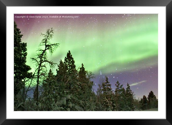 Colourful Aurora Borealis  Framed Mounted Print by Dave Eyres