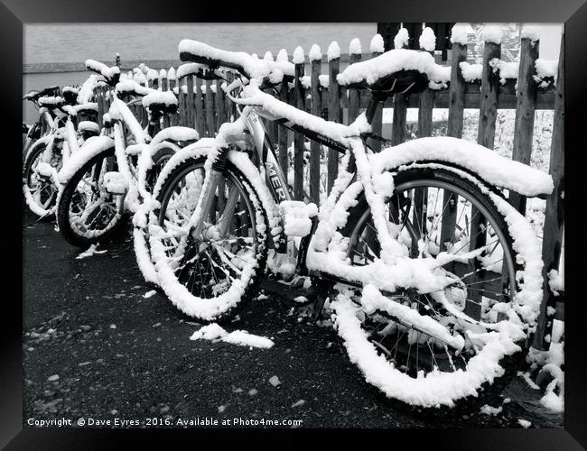 Snow Bikes Framed Print by Dave Eyres