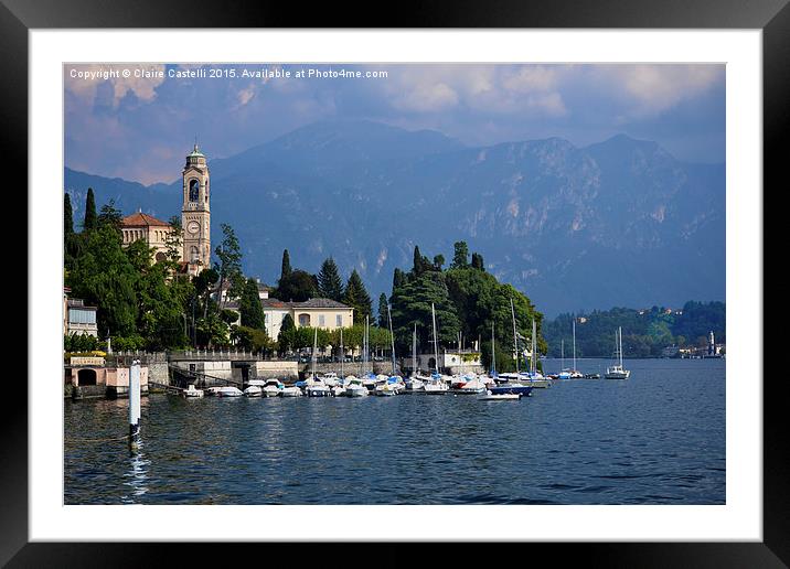 Lake Como, Italy Framed Mounted Print by Claire Castelli
