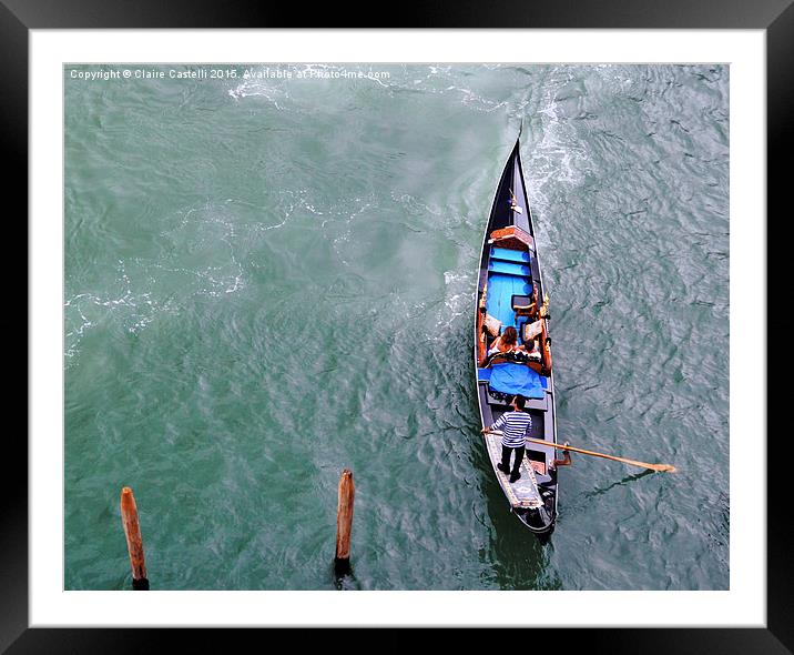  The Gondolier  Framed Mounted Print by Claire Castelli