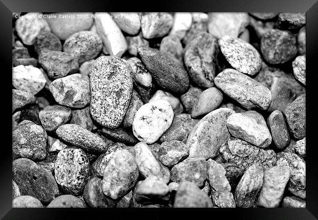  Pebbles Framed Print by Claire Castelli