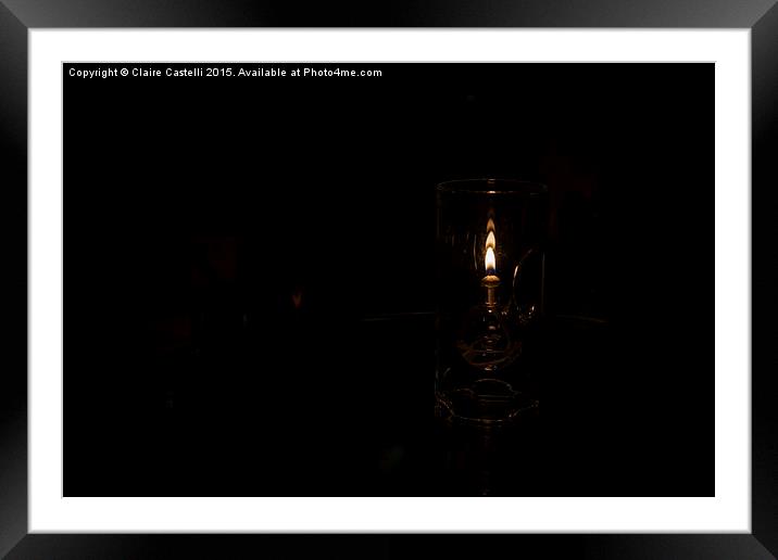  A light in the darkness Framed Mounted Print by Claire Castelli