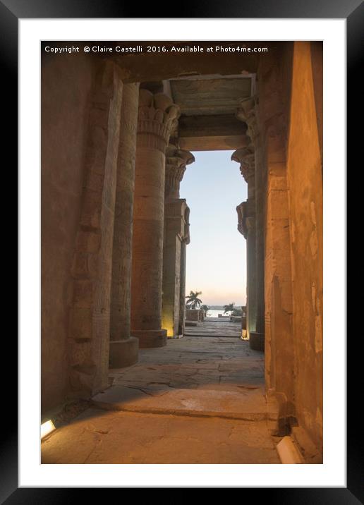 Kom Ombo interior Framed Mounted Print by Claire Castelli