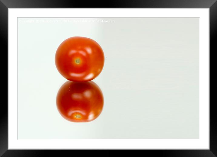 Tomato Framed Mounted Print by Claire Castelli