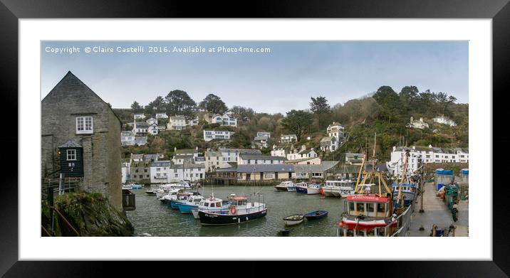 Quayside Framed Mounted Print by Claire Castelli