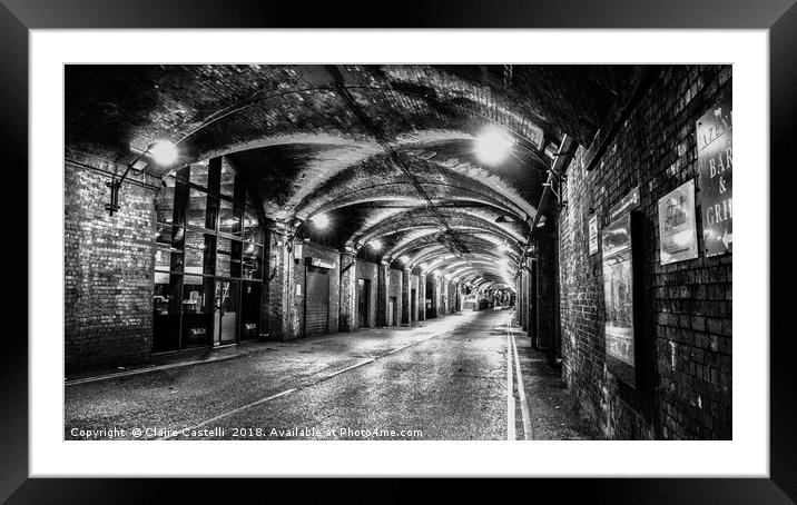 Light at the end of the tunnel Framed Mounted Print by Claire Castelli