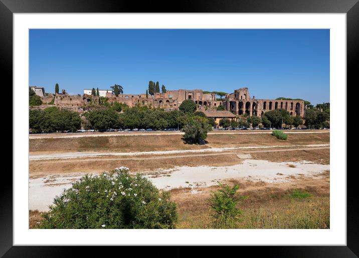 Circus Maximus Palatine Hill Ruins in Rome Framed Mounted Print by Artur Bogacki