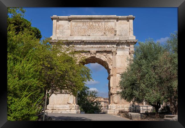 Arch of Titus in Rome Framed Print by Artur Bogacki