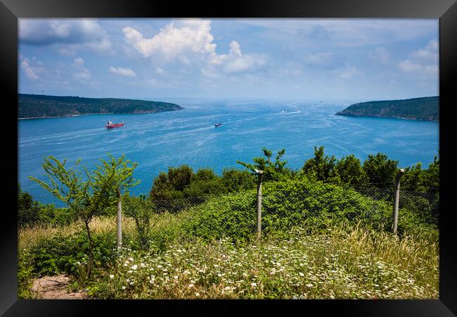 Bosphorus Strait Enters The Black Sea Framed Print by Artur Bogacki