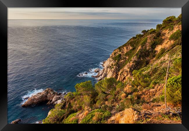 Costa Brava Sea Coast in Spain Framed Print by Artur Bogacki