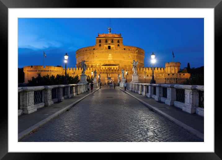 Castle of the Holy Angel in Rome Framed Mounted Print by Artur Bogacki