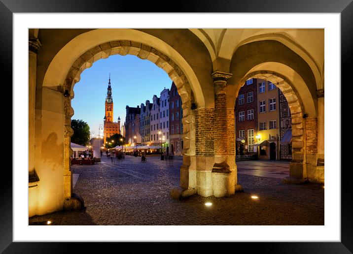 Evening in Old Town of Gdansk Framed Mounted Print by Artur Bogacki