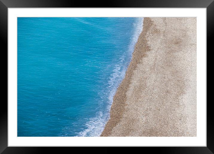 Beach And Sea Aerial View Framed Mounted Print by Artur Bogacki