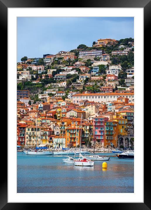 Villefranche Sur Mer Town On French Riviera Framed Mounted Print by Artur Bogacki