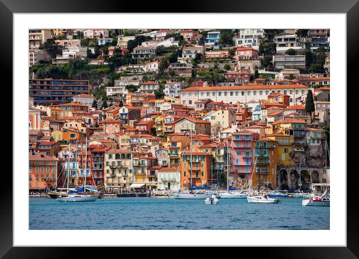 Villefranche Sur Mer Seaside Town On French Riviera Framed Mounted Print by Artur Bogacki