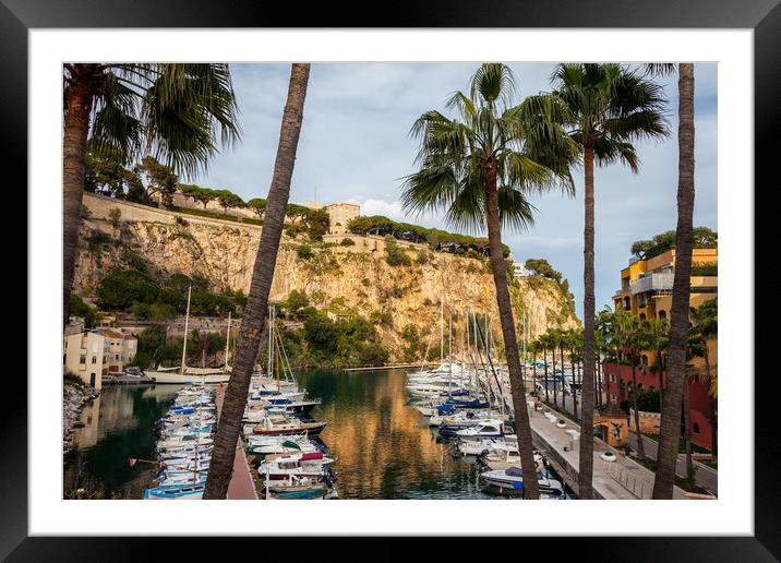 Port de Fontvieille in Monaco Framed Mounted Print by Artur Bogacki