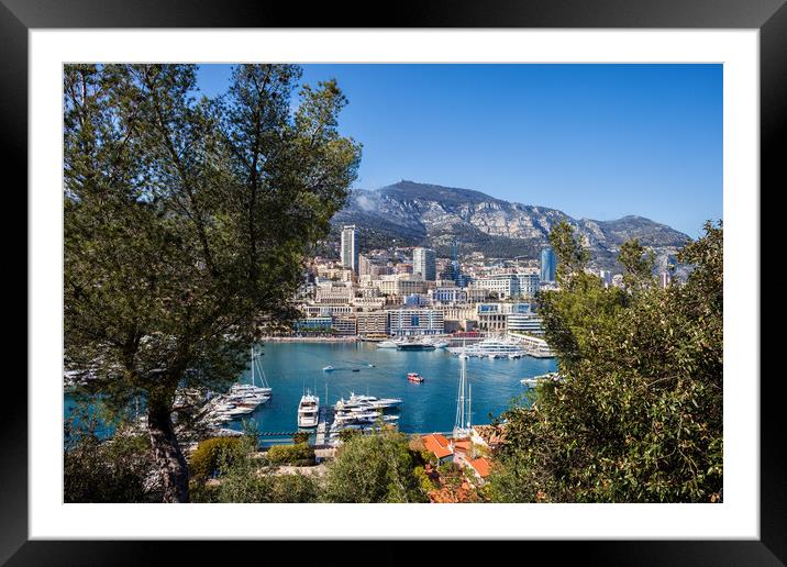 Monaco Monte Carlo Cityscape Framed Mounted Print by Artur Bogacki
