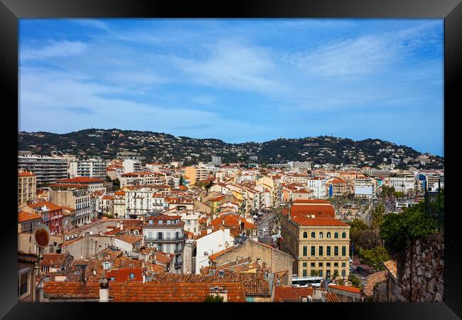 City of Cannes Cityscape in France Framed Print by Artur Bogacki