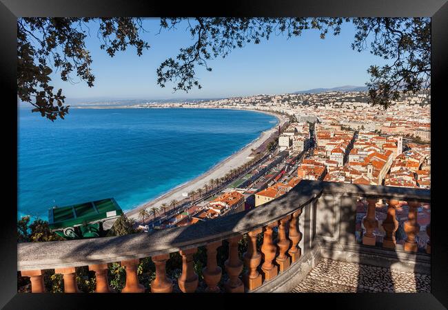 View Over Nice City In France Framed Print by Artur Bogacki